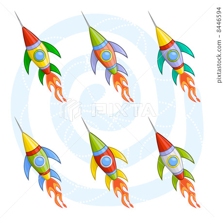 Cartoon rockets 8446594
