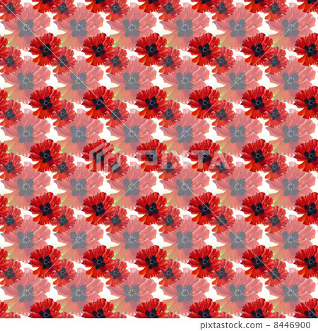 Seamless pattern with watercolor poppies Seamless pattern with watercolor poppies 8446900