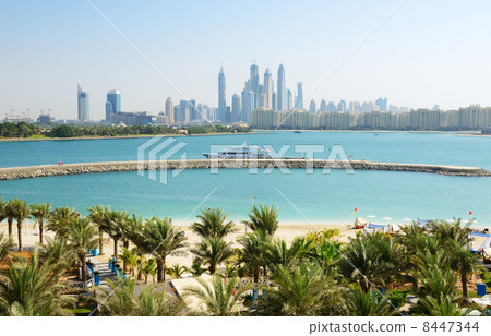 The modern luxury hotel on Palm Jumeirah man-made island, Dubai, The modern luxury hotel on Palm Jumeirah man-made island, Dubai, 8447344