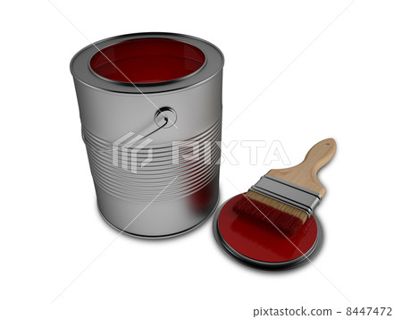 Can with red paint Can with red paint 8447472