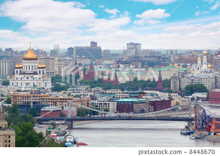 Krymsky bridge in Moscow, Russia. Bridge was opened on May 1, 19 8448670