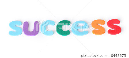 success, colorful letters for child, english word isolated on wh success, colorful letters for child, english word isolated on wh 8448675