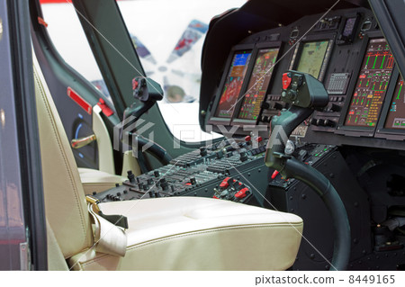 Helicopter cabin with panel, inside 8449165