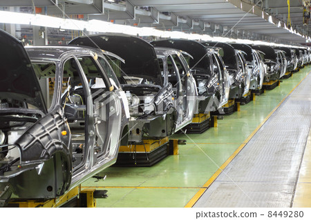 TOGLIATTI - SEPTEMBER 30: Row of new bodies for Lada Kalina at A TOGLIATTI - SEPTEMBER 30: Row of new bodies for Lada Kalina at A 8449280