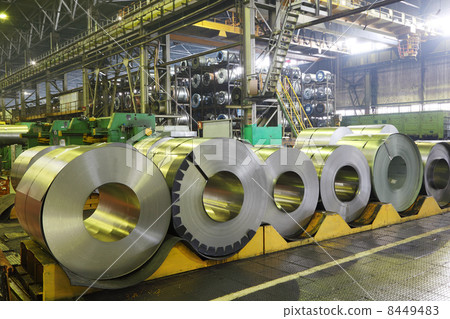 TOGLIATTI - SEPTEMBER 30: Rolls of material for production of de TOGLIATTI - SEPTEMBER 30: Rolls of material for production of de 8449483