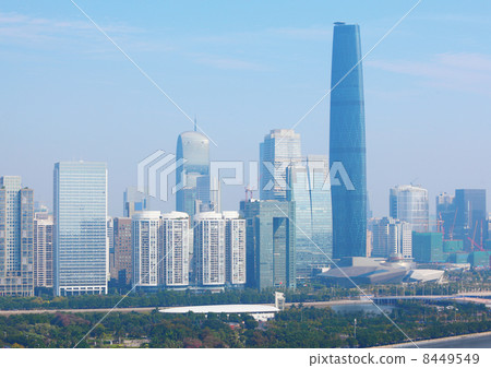 International Finance Center in morning in Guangzhou, China 8449549