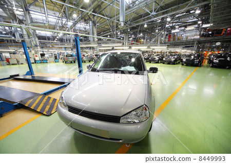 TOGLIATTI - SEPTEMBER 30: Lada Kalina at factory VAZ on Septembe TOGLIATTI - SEPTEMBER 30: Lada Kalina at factory VAZ on Septembe 8449993