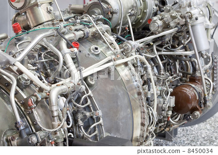 Motor of helicopter on exhibition 8450034