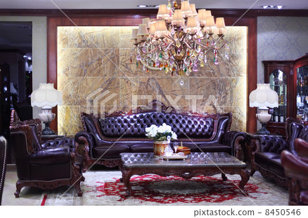 FOSHAN - NOVEMBER 21: Room with sofa in classic style in Louvre 8450546