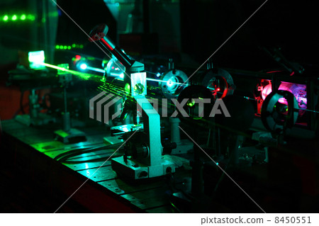 Movement of microparticles by beams of laser in dark lab 8450551