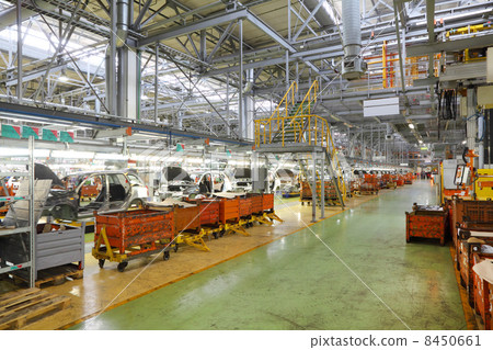 TOGLIATTI - SEPTEMBER 30: Large light workshop for passenger car TOGLIATTI - SEPTEMBER 30: Large light workshop for passenger car 8450661