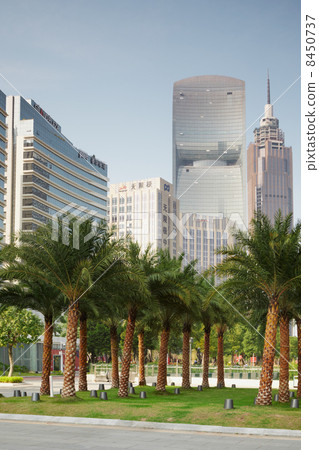 GUANGZHOU - NOV 23: Buildings of GT Land Plaza, Pearl River Towe 8450737