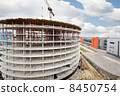 MOSCOW - SEP 22: Business center under construction in Sheremety 8450754