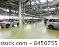TOGLIATTI - SEPTEMBER 30: Hall with cars Lada Kalina at factory 8450755