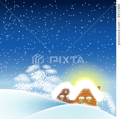 Winter landscape with houses Winter landscape with houses 8452966