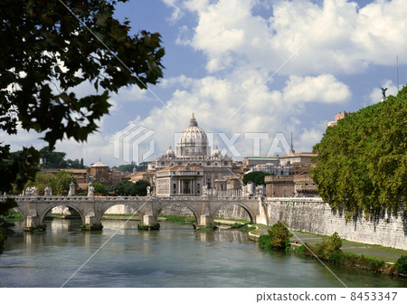 Saint Peter's Basilica seen from the Terve river Saint Peter's Basilica seen from the Terve river 8453347