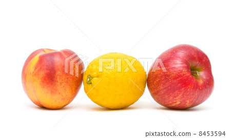 Fresh fruits isolated on a white background close-up 8453594