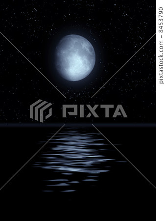 Full moon reflected in water Full moon reflected in water 8453790