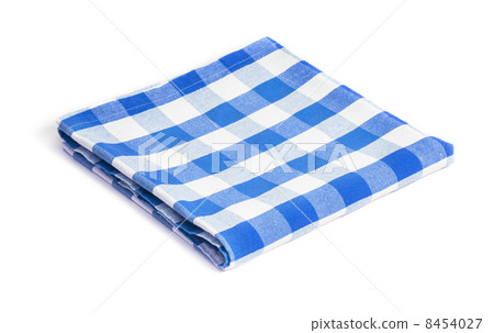 blue folded tablecloth isolated blue folded tablecloth isolated 8454027
