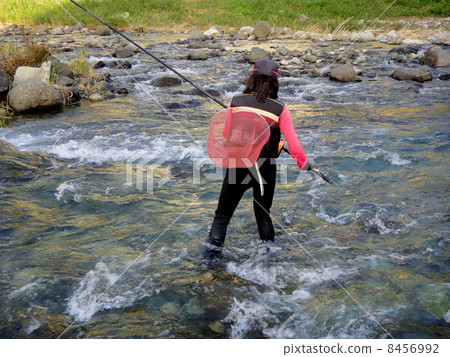 A fishes fishing woman A fishes fishing woman 8456992