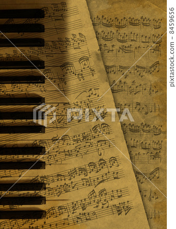 手寫的得分和鋼琴 8459656