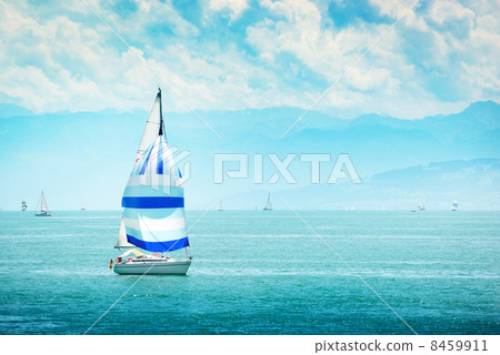 yacht at sea yacht at sea 8459911