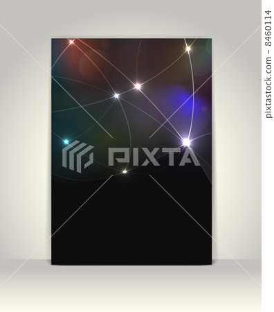 Flyer or brochure template, abstract glowing design Flyer or brochure template, abstract glowing design 8460114