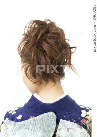 Woman in long-sleeved kimono Woman in long-sleeved kimono 8460295