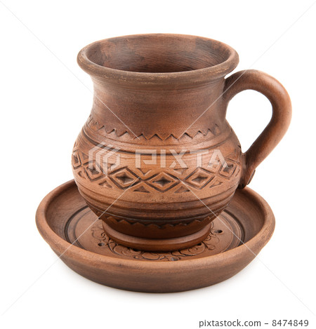 clay cup and saucer clay cup and saucer 8474849