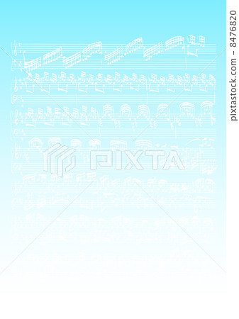 Sheet music gradation included - Stock Illustration [8476820] - PIXTA