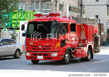 Fire truck driving scene Fire truck driving scene 8478696