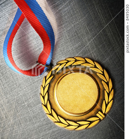 Blank medal on steel scratchy background Blank medal on steel scratchy background 8495030