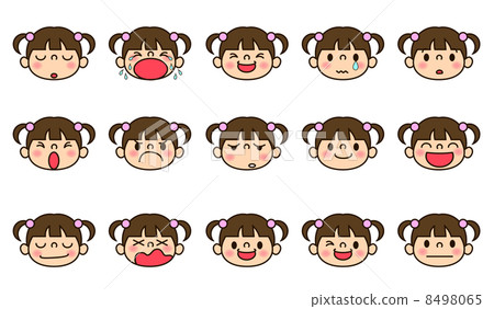 Girls' facial expression 15_ color 8498065