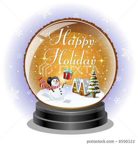 Snowman snow globe Christmas - Stock Illustration [8500122] - PIXTA