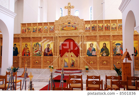 Interior of Orthodox Church. 8501836