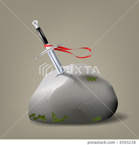 Excalibur, King Arthur. Vector illustration 8503216