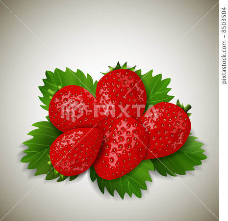 strawberries with leaves 8503504