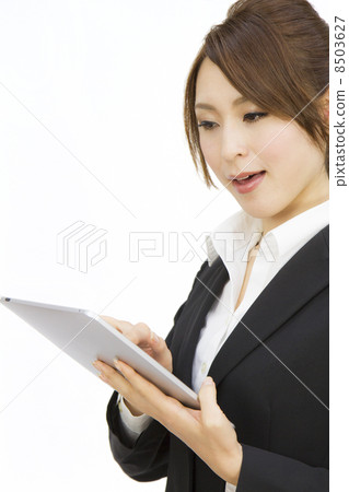 Watching Tablet PC Business Woman Watching Tablet PC Business Woman 8503627