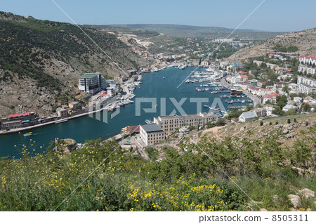 Aerial view to Balaklava, Ukraine Aerial view to Balaklava, Ukraine 8505311