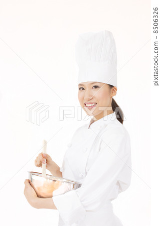 Chef with cookware Chef with cookware 8506326