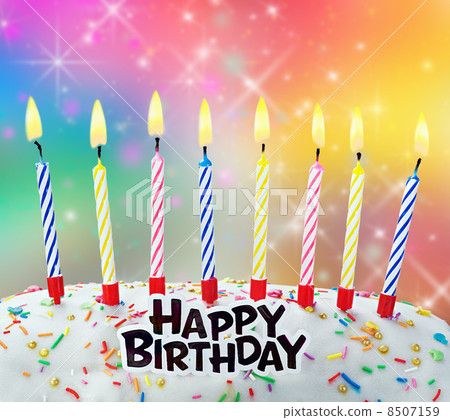 pound cake with candles 8507159