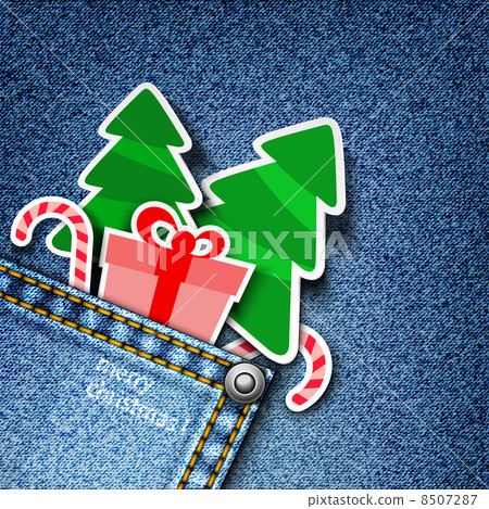 Denim xmas background. 8507287