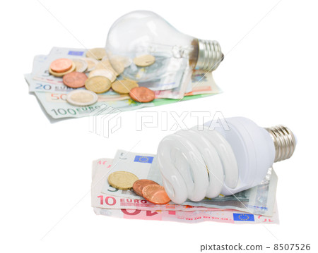 energy saving and normal bulbs on euro energy saving and normal bulbs on euro 8507526