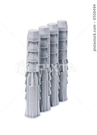 plastic straddling dowel on white background 8508494