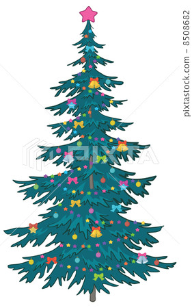 Christmas tree with ornaments 8508682