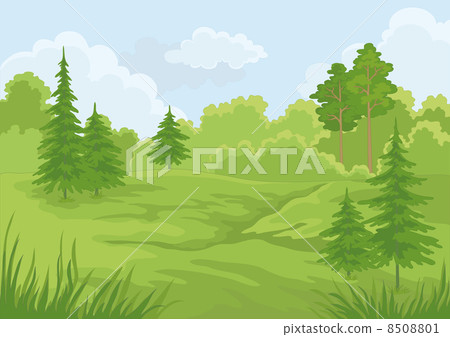 Landscape, summer forest 8508801