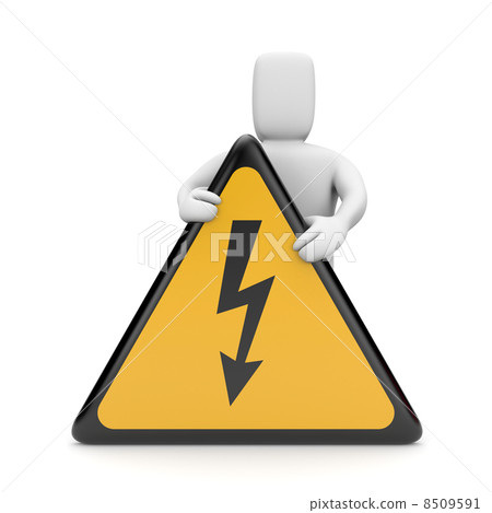 Person with danger sign Person with danger sign 8509591
