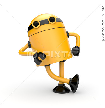 Robot leaning on an imaginary object 8509658