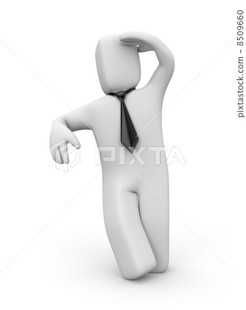 Businessman leaning on an imaginary object Businessman leaning on an imaginary object 8509660