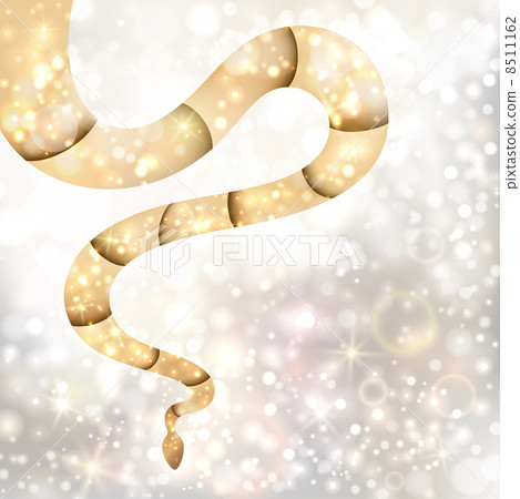 Golden snake on silver backgound 8511162